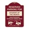 Signmission Reserved Parking for Student of the Month Unauthorized Vehicles Towed Away, A-DES-BU-1824-23074 A-DES-BU-1824-23074 - alternate 1